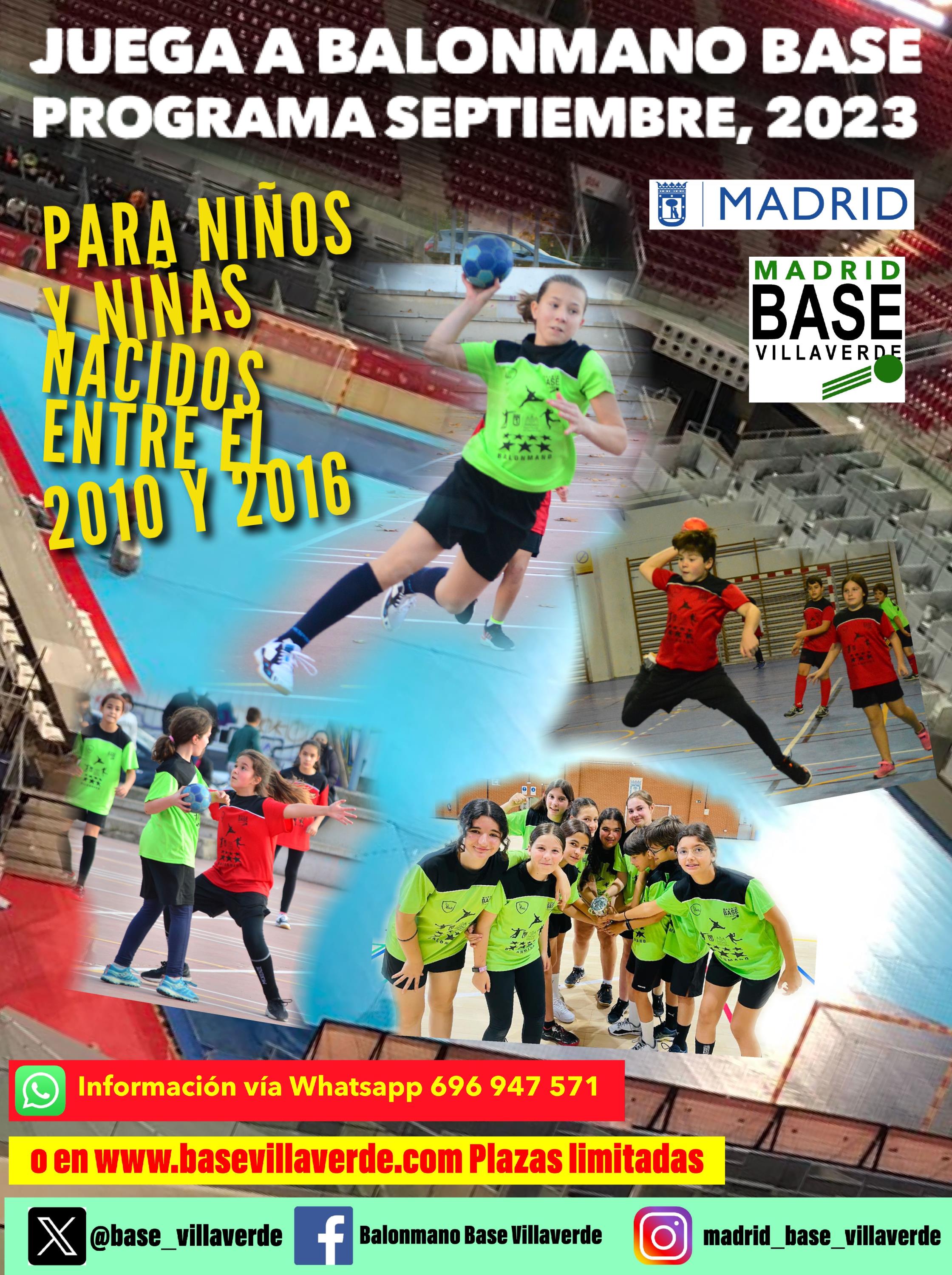 PROGRAMAS BALONMANO BASE SEPTIEMBRE, 23
