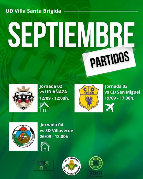 Septiembre, primer mes de competición para nuestro Primer Equipo