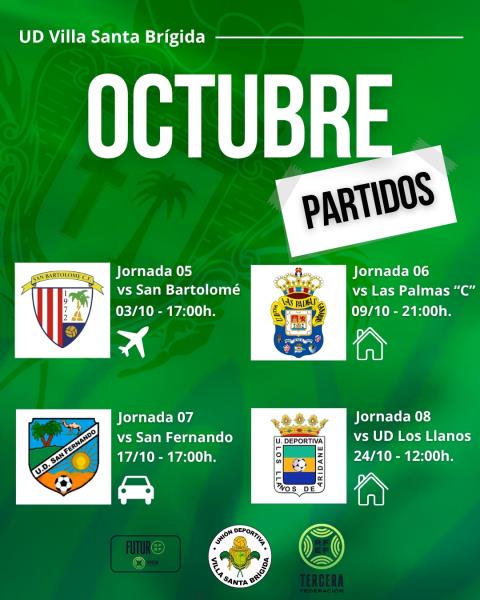 Calendario de octubre para nuestro Primer Equipo en 3ª RFEF